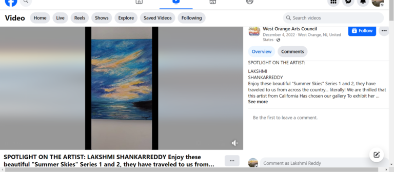 Art Show Video of Lakshmi Shankarreddy