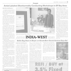 artist- Lakshmi Shankarreddy - San Francisco Bay Area - art show- India West - news- California artist fuzzy